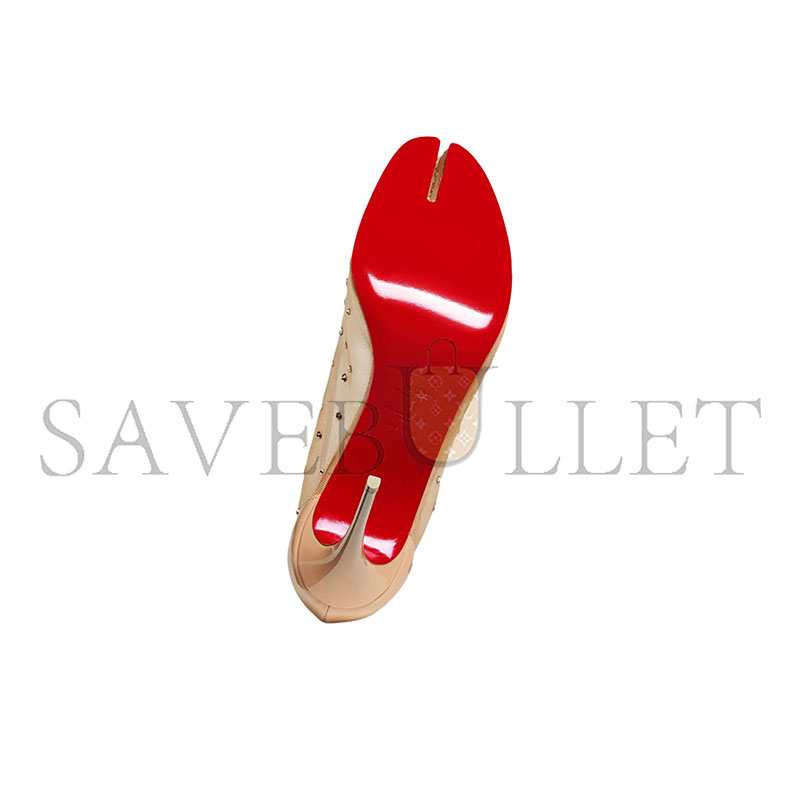 Chr1st1an louboutin calfskin slip-on round toe stiletto heels, 6.5cm, women